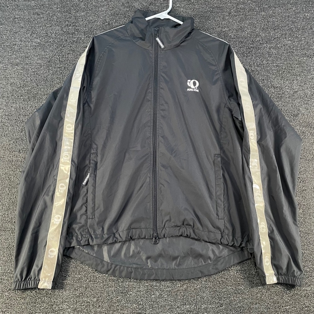 Pearl Izumi Zephrr Cycling Jacket Mens L Black Good Reflective Windbreaker